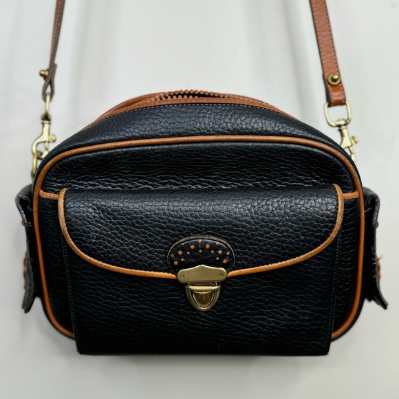 Dooney & Bourke ultra rare Air Force blue pebbled leather large SCOTTISH KILTY - Picture 12 of 14